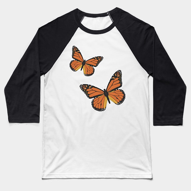 Monarch Butterfly Baseball T-Shirt by mikevdv2001